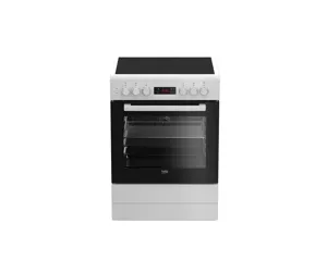 Beko FSM67300GWS кухонная плита Отдельностоящая плита для готовки Керамический Черный, Белый A