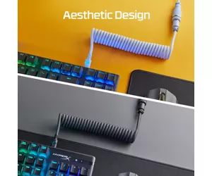 HyperX 6J682AA tastatūras / datorpeles kabelis Lillā 1,37 m USB Type-A, USB Veids-C