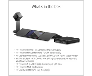 HP Presence Medium Space Solution Plus AI Camera with Microsoft TeamsRooms