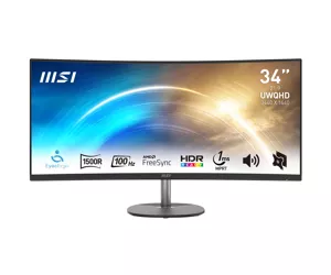 MSI Pro MP341CQ kompiuterio monitorius 86,4 cm (34") 3440 x 1440 pikseliai UltraWide Quad HD Juoda