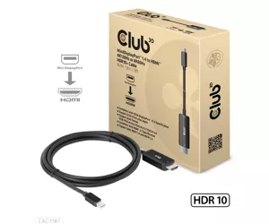 CLUB3D MiniDisplayPort 1.4 to HDMI 4K120Hz or 8K60Hz HDR10+ Cable M/M 1.8m / 6ft