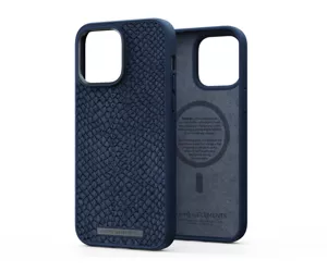 Njord byELEMENTS Salmon Leather Magsafe Case - iPhone 14 Pro Max - Blue