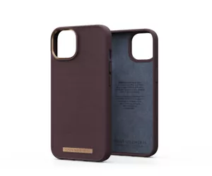 Njord byELEMENTS Genuine Leather Case for Apple iPhone 14, Brown