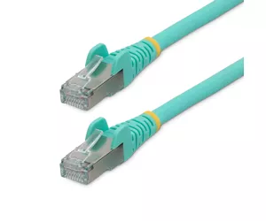 StarTech.com 10m CAT6a Ethernet Cable - Aqua - Low Smoke Zero Halogen (LSZH) - 10GbE 500MHz 100W PoE++ Snagless RJ-45 w/Strain Reliefs S/FTP Network Patch Cord