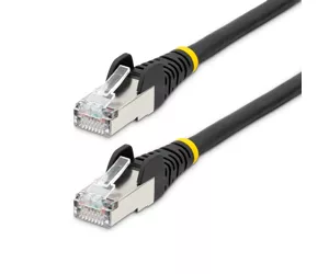 StarTech.com 10m CAT6a Ethernet Cable - Black - Low Smoke Zero Halogen (LSZH) - 10GbE 500MHz 100W PoE++ Snagless RJ-45 w/Strain Reliefs S/FTP Network Patch Cord