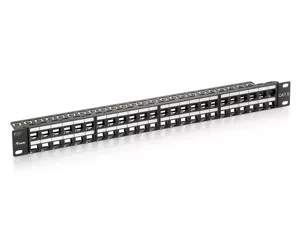 Equip 48-Port Keystone Cat.6 Unshielded Patch Panel, Black