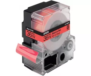 Epson Label Cartridge Pastel LC-7RBP9 Black/Red 36mm (9m)