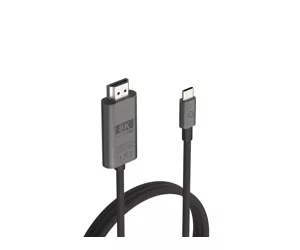LINQ byELEMENTS LQ48026 video kabeļu aksesuārs 2 m USB Veids-C HDMI Melns