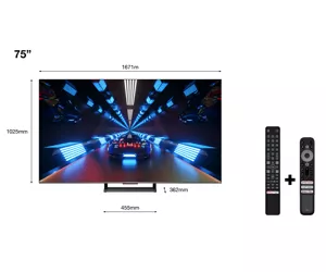 TCL C73 Series C735 190.5 cm (75") 4K Ultra HD Smart TV Wi-Fi Black