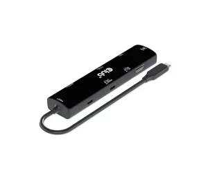 CLUB3D CSV-1599 knyginių kompiuterių dokas / jungčių replikatorius USB 3.2 Gen 1 (3.1 Gen 1) Type-C Juoda