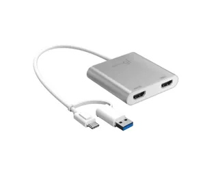 j5create JCA365-N USB-C® zu Dual HDMI™ Multi-Monitor Adapter