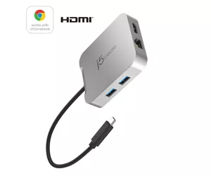 j5create JCD391 Vielinis USB 3.2 Gen 1 (3.1 Gen 1) Type-C Sidabras