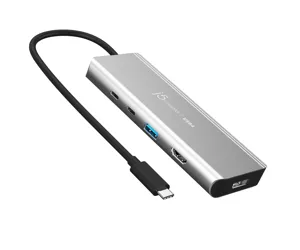 j5create JCD401 Vielinis USB 3.2 Gen 2 (3.1 Gen 2) Type-C Sidabras