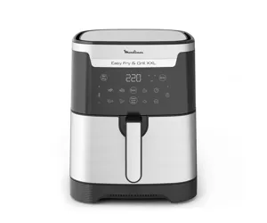 Moulinex Easy Fry & Grill XXL Viens Atsevišķs Karstā gaisa fritētājs Melns, Nerūsējošs tērauds