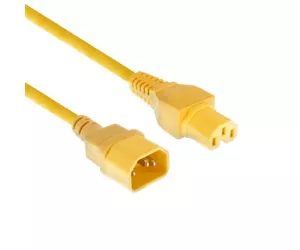 ACT AK5311 toitekaabel Kollane 2 m C14 pistikut C15 pistikut