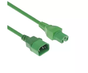 ACT AK5310 toitekaabel Roheline 2 m C14 pistikut C15 pistikut