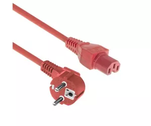 ACT AK5315 power cable Red 2 m CEE7/7 C15 coupler