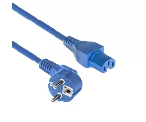 ACT AK5316 elektrības kabelis Zils 1 m CEE7/7 C15 uzmava