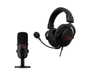 HyperX Streamer Starter Pack (Cloud Core DTS peakomplekt + Solocast mikrofon)