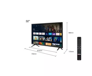 TCL S52 Series S5200 81,3 cm (32") HD Viedtelevizors Wi-Fi Melns