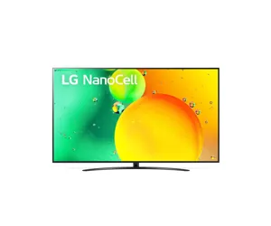 LG NanoCell 75NANO76 190,5 cm (75") 4K Ultra HD Viedtelevizors Wi-Fi Melns