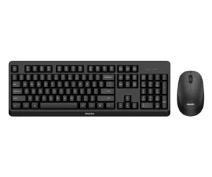 Philips 3000 series SPT6307BL/26 клавиатура Мышь входит в комплектацию Беспроводной RF QWERTY Английский Черный