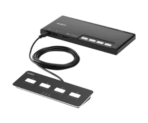 Belkin F1DN204MOD-HH-4 KVM переключатель Монтаж в стойку Черный