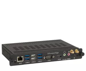 bluechip BUSINESSline OPS11230 i3-1215U mini PC Intel® Core™ i3 8 GB LPDDR5-SDRAM 250 GB Твердотельный накопитель (SSD) Windows 10 Pro Мини-ПК Черный