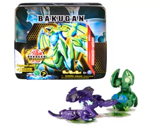 Bakugan 'Legends' Baku-Tin, hochwertige Metall-Aufbewahrungsbox mit exklusivem Fusions- Gargonoid x Webam und einem weiteren Überraschungs-Ball, für Kinder ab 6 Jahren