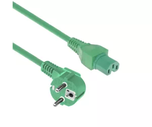 ACT AK5296 кабель питания Зеленый 1,5 m CEE7/7 Разъем C15