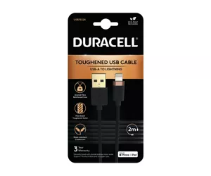 Duracell USB7022A кабель с разъемами Lightning Черный