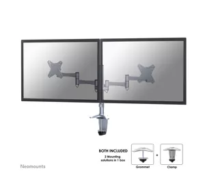Neomounts FPMA-D1330DSILVER подставка / крепление для мониторов 68,6 cm (27") Серебристый Стол