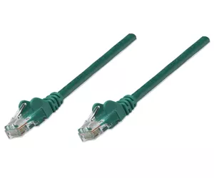 Intellinet Network Patch Cable, Cat5e, 20m, Green, CCA, U/UTP, PVC, RJ45, Gold Plated Contacts, Snagless, Booted, Lifetime Warranty, Polybag