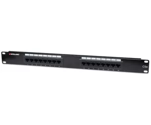 Intellinet Patch Panel, Cat5e, UTP, 16-Port, 1U, Black