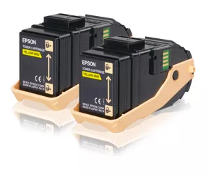 Epson AL-C9300N Double Pack Toner Cartridge Yellow 7.5kx2