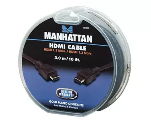 Manhattan 391528 HDMI-kaabel 3 m HDMI tüüp A (Standard) Must