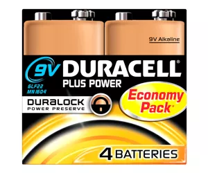 Duracell Plus Power Vienkartinė baterija 9V Šarminis