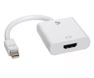 V7 White Video Adapter Mini DisplayPort Male to HDMI Female