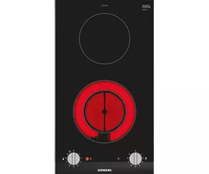 Siemens ET375CFA1E hob Black, Stainless steel Built-in Ceramic 2 zone(s)