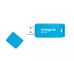 Integral 32GB USB3.0 DRIVE NEON BLUE UP TO R-100 W-30 MBS