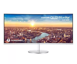 Samsung C34J791WTP монитор для ПК 86,4 cm (34") 3440 x 1440 пикселей UltraWide Quad HD QLED Серебристый, Белый