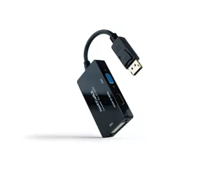 Nanocable DISPLAYPORT to HDMI/DVI/VGA Converter, 20 cm, Black