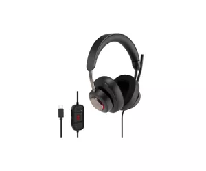 Kensington H2000 Laisvų rankų įranga Vielinis Su lankeliu Biuras / skambučių centras C tipo USB Juoda
