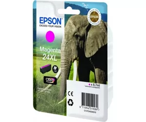 Epson Elephant Singlepack Magenta 24XL Claria Photo HD Ink