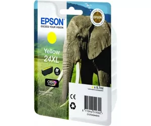 Epson Elephant Singlepack Yellow 24XL Claria Photo HD Ink