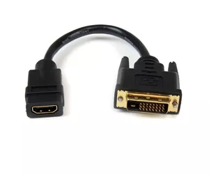 StarTech.com 8in HDMI to DVI-D Video Cable Adapter - HDMI Female to DVI Male