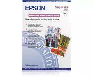 Epson WaterColor Paper - Radiant White, DIN A3+, 190g/m², 20 Sheets