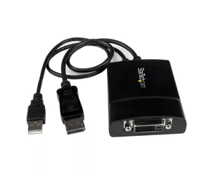 StarTech.com DP2DVID2 vaizdo kabelio adapteris 0,37 m DisplayPort DVI-D Juoda