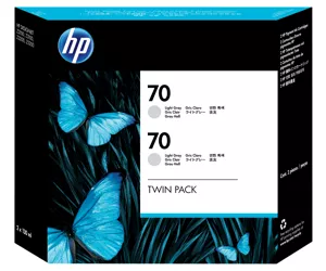 HP 70 2-pack 130-ml Light Gray DesignJet Ink Cartridges