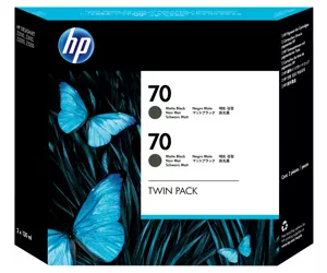 HP 70 2-pack 130-ml Matte Black DesignJet Ink Cartridges